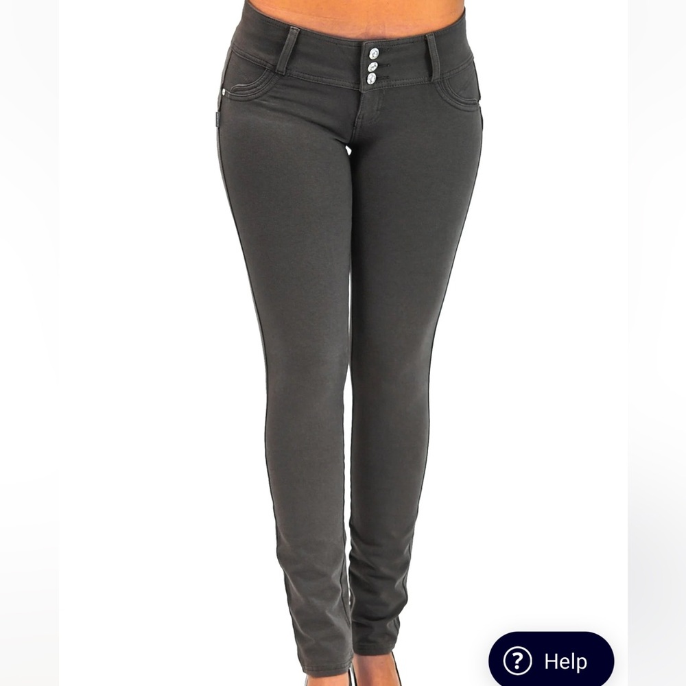Women’s Fashion 2 Love Low Rise Stretch Cottonbutt Liftskinny Leg Pants,  Large